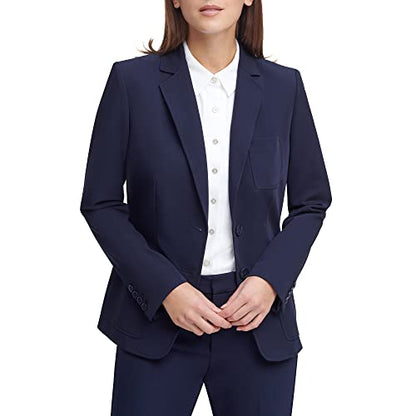 Tommy Hilfiger Women's Work Jacket One Button Blazer Jackets , Midnight , 12 - imagen 3