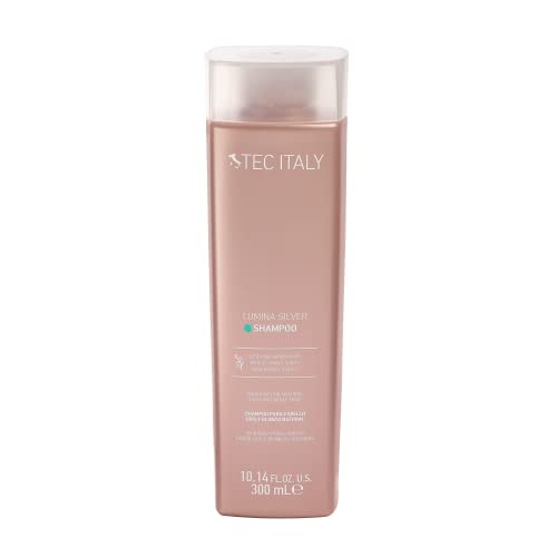 Shampoo Tec Italy Lumina Silver – Aclarador y Antiamarillo para Cabello Gris y Blanco – Aumenta Brillo e Hidratación, Cuidado del Color 10.14 fl oz - imagen 2