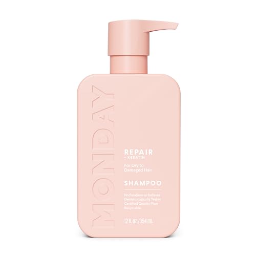 Champú MONDAY HAIRCARE REPAIR con Keratina, Aceite de Argán y Manteca de Cacao 354mL para Cabello Seco, Dañado y Depletado - imagen 1