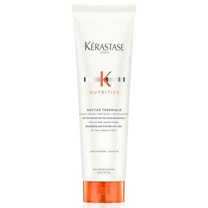 Crema Protectora de Calor Kerastase Nectar Thermique - Anti-Frizz, Suavidad y Brillo, Protección Térmica, Con Niacinamida, Para Cabello Seco de Medio - imagen 4