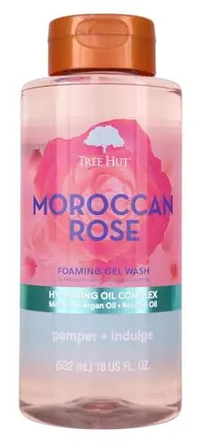 Gel de Ducha Espumoso Hidratante Tree Hut Moroccan Rose, 18 oz. - imagen 1