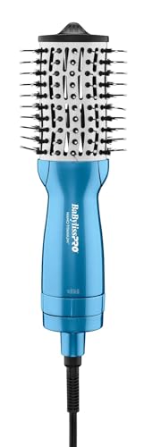 BaBylissPRO Nano Titanium Cepillo de Aire Caliente Compacto de 2 Pulgadas, Herramientas y Aparatos para Peinar, BNTMHBUC, Azul - imagen 4