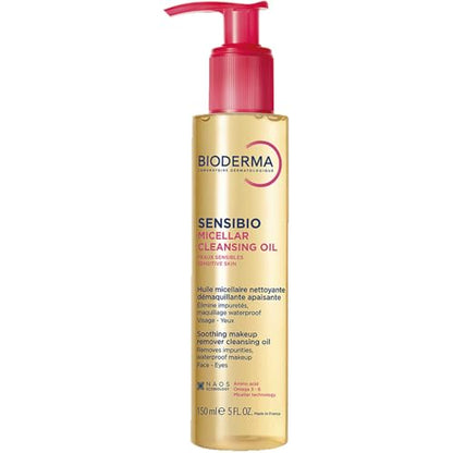 Bioderma Sensibio Aceite Limpiador Micelar, Fórmula Ecobiológica Suave para el Rostro que Limpia Profundamente, Siente y Nutre la Piel, Sin - imagen 1
