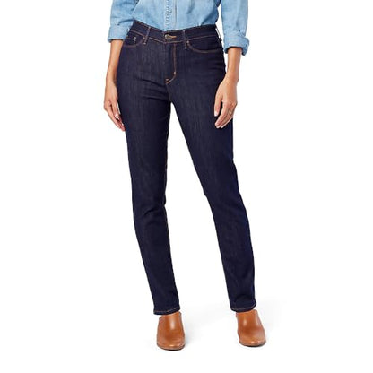 Jeans de mujer Levi Strauss Signature Gold '03 Essential Classic Slim Taper de mezclilla elástica de tiro medio, color Island Rinse, talla 24 - imagen 1