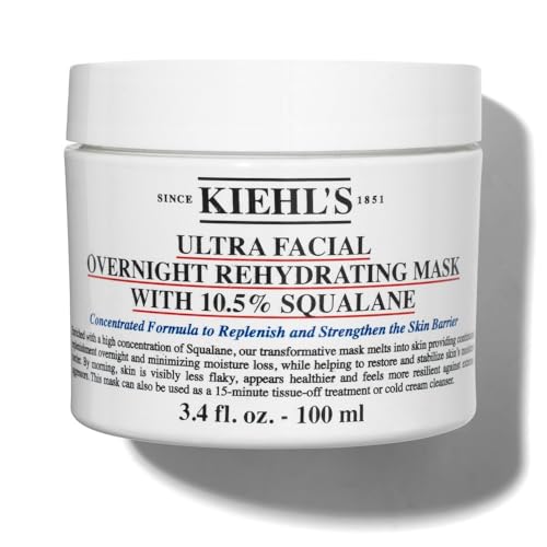 Mascarilla Facial Hidratante Nocturna Kiehl's Ultra Facial con 10.5% Squalano, Hidrata Profundamente la Piel, Fortalece la Barrera de Hidratación, - imagen 2