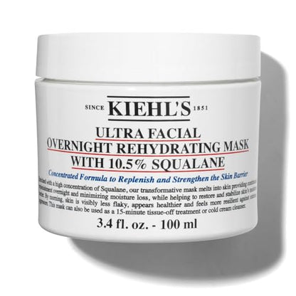 Mascarilla Facial Hidratante Nocturna Kiehl's Ultra Facial con 10.5% Squalano, Hidrata Profundamente la Piel, Fortalece la Barrera de Hidratación, - imagen 2
