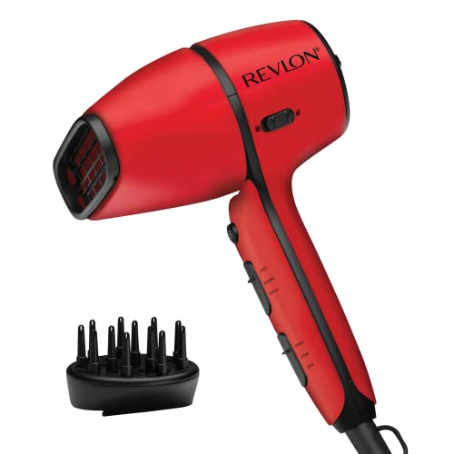Secador de pelo REVLON Airflow Control con difusor - Secador de 1875W, cabezal rotatorio 90° para control total, cabezal más ancho para menos tiempo - imagen 1