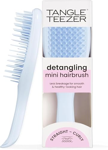 Cepillo Desenredante Tangle Teezer Ultimate, Elimina Nudos y Reduce Quiebre, Mini Tamaño de Viaje para Cabello Lacio a Ondulado, Lavanda Digital - imagen 1