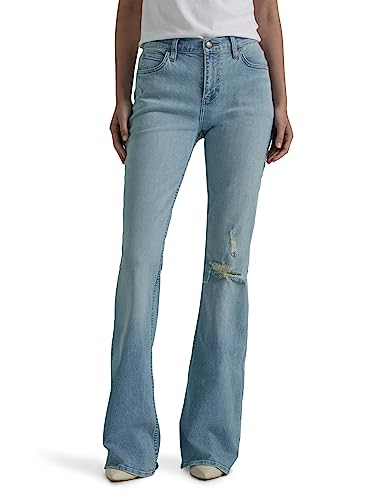 Jeans de mujer Lee Legendary de tiro medio acampanados, Morning Veil DX, talla 12 - imagen 1