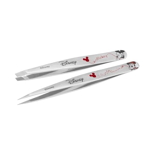 Juego de Pinzas Tweezerman Disney Mickey Mouse y Minnie Mouse Forever in Love - Pinzas de Punta Fina y Angulada para Cejas para Mujeres y Hombres - imagen 3
