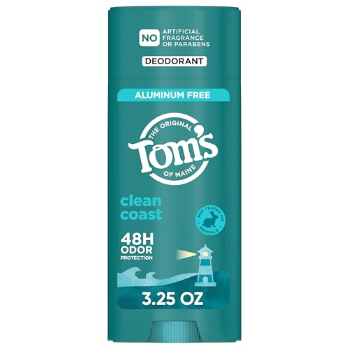 Desodorante Natural Tom's of Maine Clean Coast para Hombres y Mujeres, Sin Aluminio, Sin Fragancias Artificiales, 48 Horas de Protección contra - imagen 3