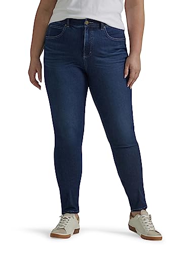 Jeans Skinny de Cintura Alta para Mujer Plus Size Lee Ultra Lux Comfort con Flex Motion, Color Oscuro, Talla 22 Plus Larga - imagen 3