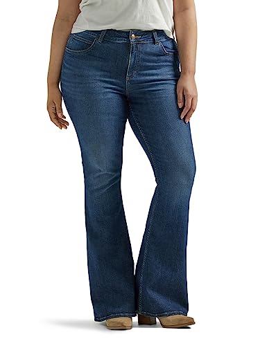 Jeans de mujer Lee Plus Size Legendary de tiro medio acampanado Inner Strength 18 Plus Petite - imagen 2