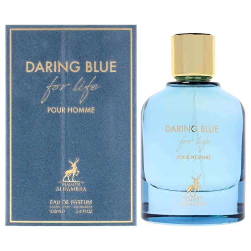 Daring Blue For Life de Maison Alhambra para Hombre - Spray EDP de 3.4 oz - imagen 1