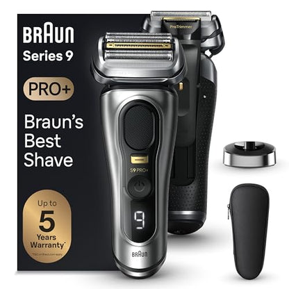 Afeitadora eléctrica Braun Series 9 PRO+ para hombres, 5 elementos de afeitado Pro y recortadora de cabello largo, centro SmartCare 6 en 1, - imagen 4