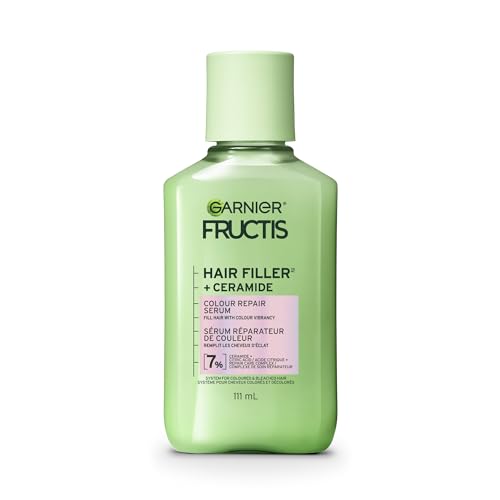 Sérum Reparador Garnier Fructis Hair Filler para Cabello Teñido y Decolorado - Tratamiento con Ceramida, 3.8 Fl Oz - imagen 1