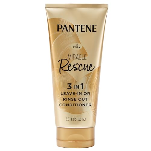 Acondicionador Sin Enjuague Pantene Miracle Rescue 3 en 1, Acondicionador para Enjuagar, Protector Térmico, Desenredante, Antifrizz, Hidratante, 6.0 - imagen 1