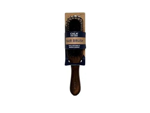 Cepillo de Pelo para Hombre Cala (Madera Oscura) - Flexible, Ecológico, Confortable y Antideslizante - imagen 2