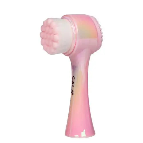Cepillo de Limpieza Facial de Doble Acción CALA, Rosa Iridiscente, Silicona Suave y Cerdas Microfinas - imagen 1