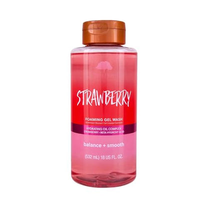 Gel de Ducha Espumoso Tree Hut de Fresa | Limpia y Siente la Piel Sin Perder Hidratación | Con Complejo de Aceite Hidratante | 18 fl oz. - imagen 1