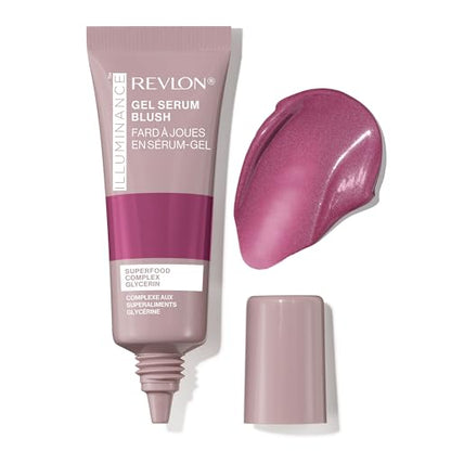 Revlon Illuminance Gel Serum Blush 140 Brilliant Berry, Mejora el Volumen de las Mejillas, Acabado Radiante e Hidratación Todo el Día, 0.37 fl oz. - imagen 2