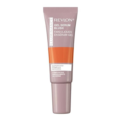 Revlon Illuminance Gel Serum Blush, Mejora el Volumen de las Mejillas, Acabado Radiante e Hidratación Todo el Día, 130 Beaming Coral, 0.37 fl oz. - imagen 1