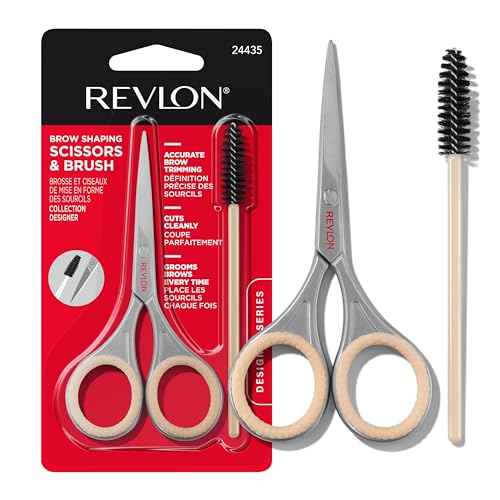 Set de Cejas Revlon Designer Series, Kit de Recorte y Moldeo con Tijeras y Cepillo Spoolie, Fácil de Usar en Casa o de Viaje, 1 Unidad - imagen 1