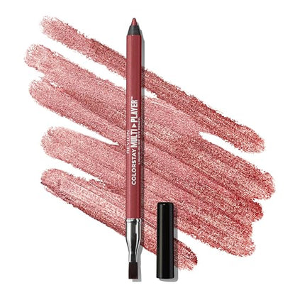 Lápiz de Ojos REVLON ColorStay Multiplayer, Maquillaje de Ojos Multiusos con Brocha, Textura Cremosa, Resistente al Agua, 406 Queen of Hearts, 0.03 oz - imagen 2