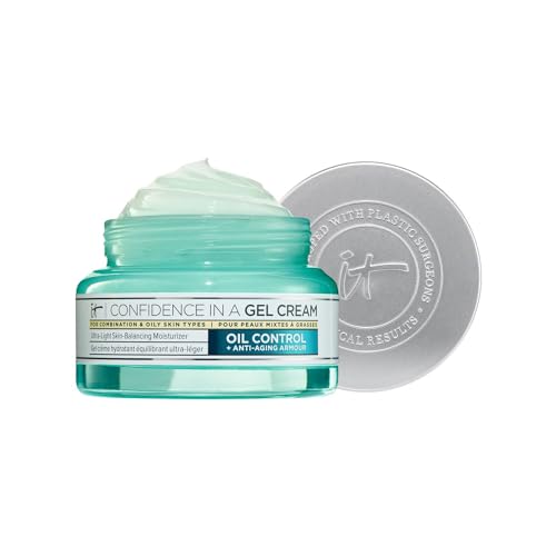 IT Cosmetics Confidence in a Gel Cream Control de Aceite - Hidratante Facial Sin Aceite - Reduce Brillo y Poros Grandes - con Niacinamida, Vitamina E - imagen 4