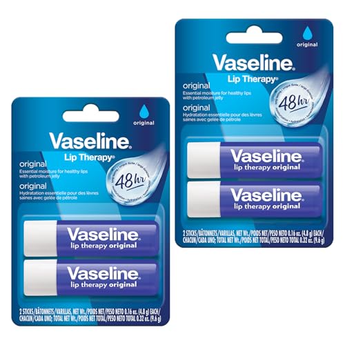 Vaseline Lip Therapy Cuidado Original, Bálsamo Labial Hidratante para Labios Agrietados y Secos, Paquete de 2, 0.16 Oz Cada Uno - imagen 1