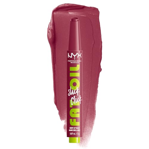 NYX PROFESSIONAL MAKEUP Fat Oil Slick Click, bálsamo labial vegano ligero, construible y pigmentado - That's Major - imagen 3