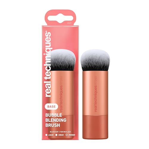 Brocha de Maquillaje Real Techniques Bubble Blending, Brocha Multipropósito para Base Líquida, Crema y Polvo, Cabeza Redonda Única, Cerda Sintética, - imagen 1