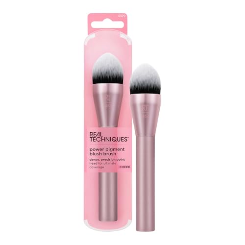 Brocha de Maquillaje Real Techniques Power Pigment para Rubor, Brocha para Mejillas, Densa, Cerdas Sintéticas, Forma Punta Única para Aplicación - imagen 2