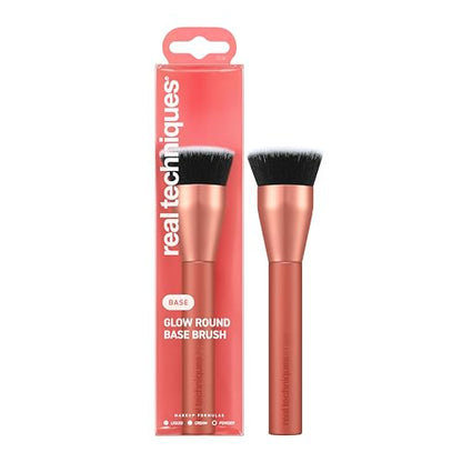 Brocha de Maquillaje Base Redonda Real Techniques, Para Maquillaje Líquido y en Crema, Brocha de Fondo de Punta Plana para Difuminar y Mezclar, - imagen 2