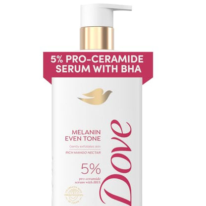 Gel de Baño Exfoliante Dove Melanin Even Tone 5% Suero Pro-Ceramida con BHA 18.5 oz para un Tono de Piel Uniforme - imagen 4