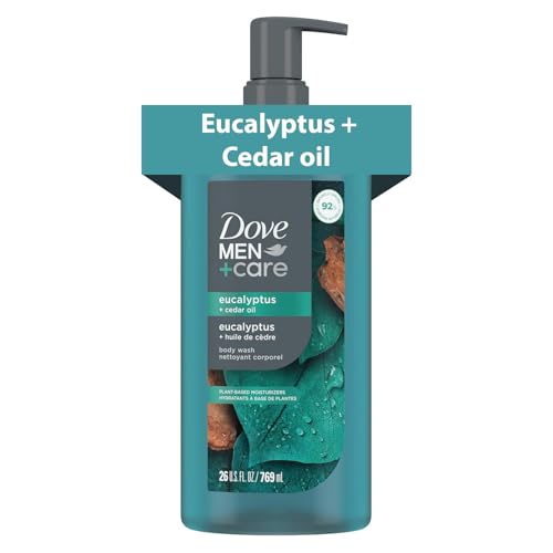 DOVE MEN Gel de Baño Hidratante | Gel de Baño Dermatológico #1 para Hombres, Libre de Sulfatos, Parabenos y Colorantes | Eucalipto + Aceite de Cedro, - imagen 2