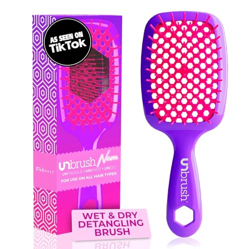 Cepillo Desenredante FHI Heat UNbrush para Cepillado Sin Dolor en Cabello Húmedo o Seco — Cerdas DuoFlex Antiestáticas, Mango Ligero, Cepillo - imagen 2