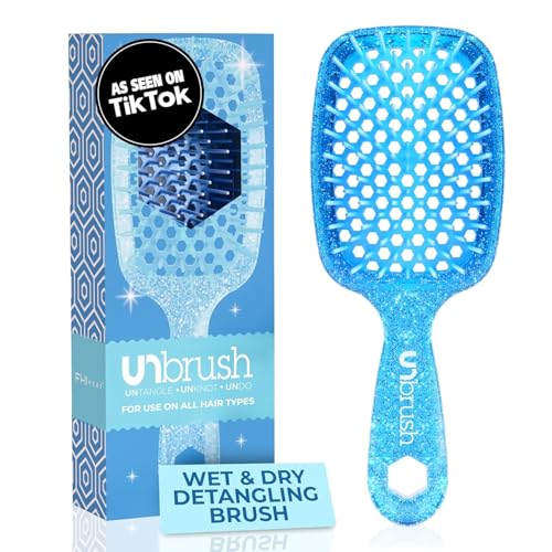 Cepillo Desenredante FHI Heat UNbrush para Cepillado Sin Dolor en Cabello Húmedo o Seco — Cerdas Antiestáticas DuoFlex, Mango Ligero, Color Azul - imagen 2