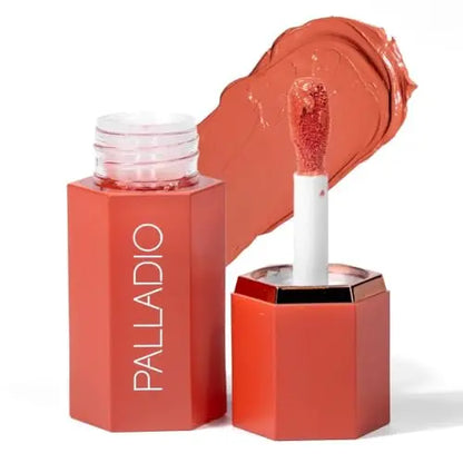 Blush Líquido Palladio 2 en 1 para Mejillas y Labios, Fórmula Cremosa Ligera, Resistente al Desvanecimiento, Acabado Radiante, Coral Soleado - imagen 2