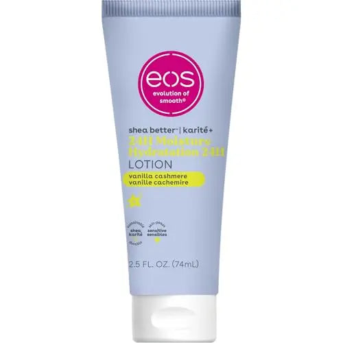 Loción Corporal Hidratante 24H eos - Vainilla Cashmere, Tamaño de Viaje, Mini Loción para Piel Seca, 2.5 fl oz - imagen 1