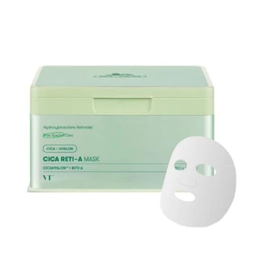 VT COSMETICS CICA Reti-A Daily Mask 30 Sheets, Retinol Complex for Pore Minimizing, Skin Softening & Hydrating Facial Mask, Ideal for Retinol Beginner - imagen 1