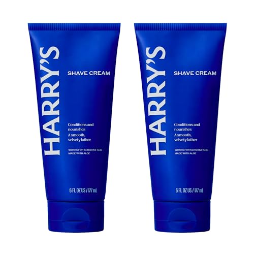 Crema de Afeitar Harry's para Hombres con Aloe y Eucalipto - Paquete de 2 - 6 oz - Hidrata la Piel y Suaviza el Vello Facial - Apta para Piel Sensible - imagen 1