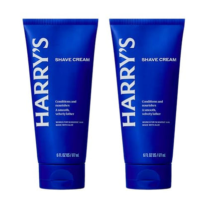 Crema de Afeitar Harry's para Hombres con Aloe y Eucalipto - Paquete de 2 - 6 oz - Hidrata la Piel y Suaviza el Vello Facial - Apta para Piel Sensible - imagen 2
