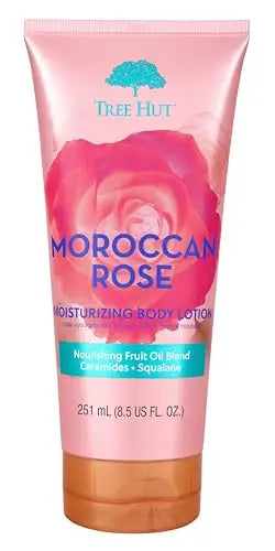 Loción Corporal Hidratante Tree Hut de Rosa Marroquí, Fórmula con Ceramida y Escualeno, Hidratación Duradera, 8.5 Fl Oz - imagen 1