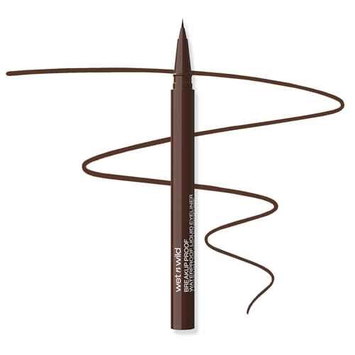 wet n wild Mega Last Delineador Líquido Breakup Proof - Brocha Ultra Fina, Impermeable, 16 Horas de Duración - Libre de Crueldad y Vegano - Marrón - imagen 1