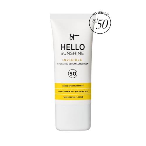 IT Cosmetics Hello Sunshine Protector Solar Invisible para el Rostro SPF 50 - Protector Solar, Suero Hidratante y r de Maquillaje - 1% Pro-Vitamina - imagen 2
