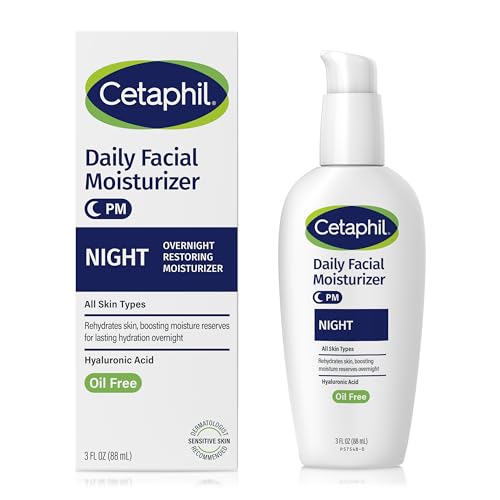 Hidratante Facial Nocturno Cetaphil con Ácido Hialurónico, 3oz, Ligero y No Comedogénico, Recomendado por Dermatólogos para Todo Tipo de Piel - imagen 4