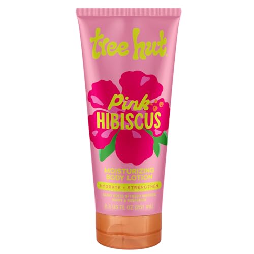 Loción Corporal Hidratante Tree Hut Pink Hibiscus, Fórmula con Ceramidas y Escualeno, Hidratación Duradera, 8.5 fl oz. - imagen 1