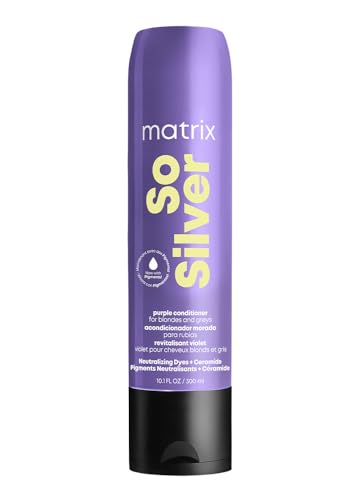 Acondicionador Matrix So Silver Purple - Tono para Cabello Rubio y Gris, Elimina el Amarillento, Infundido con Pigmentos Morados, Calidad de Salón, - imagen 3