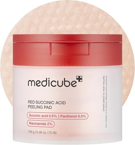 Toner Pads Medicube con Ácido Succinico y Panthenol | Exfoliantes para Piel Propensa a Brotes | Niacinamida, AHA, BHA - No Comedogénicos, 70 Pads (1 - imagen 1